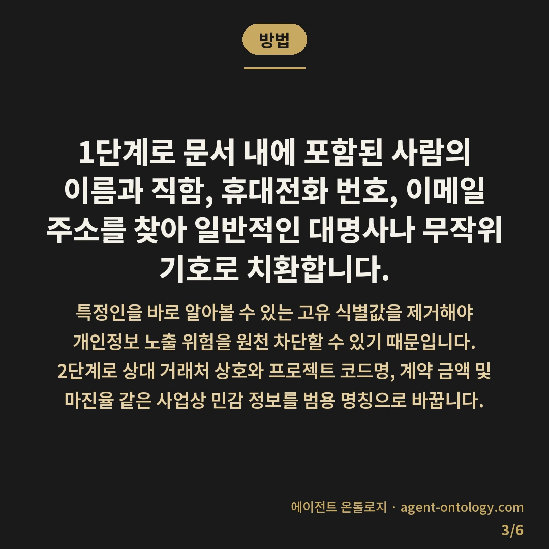 AI 도구 업로드 전 확인할 것 — 방법: 1단계로 문서 내에 포함된 사람의