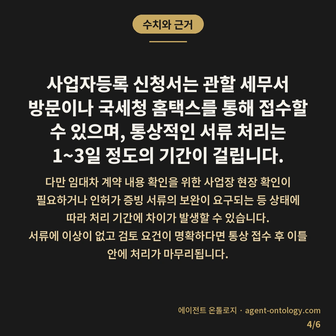 사업자등록 유형 고르는 체크리스트 — 수치와 근거: 사업자등록 신청서는 관할