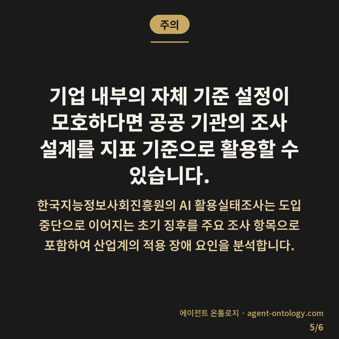 AI 도입 흐지부지 조짐 확인 방법 리스트 — 주의: 기업 내부의 자체 기준