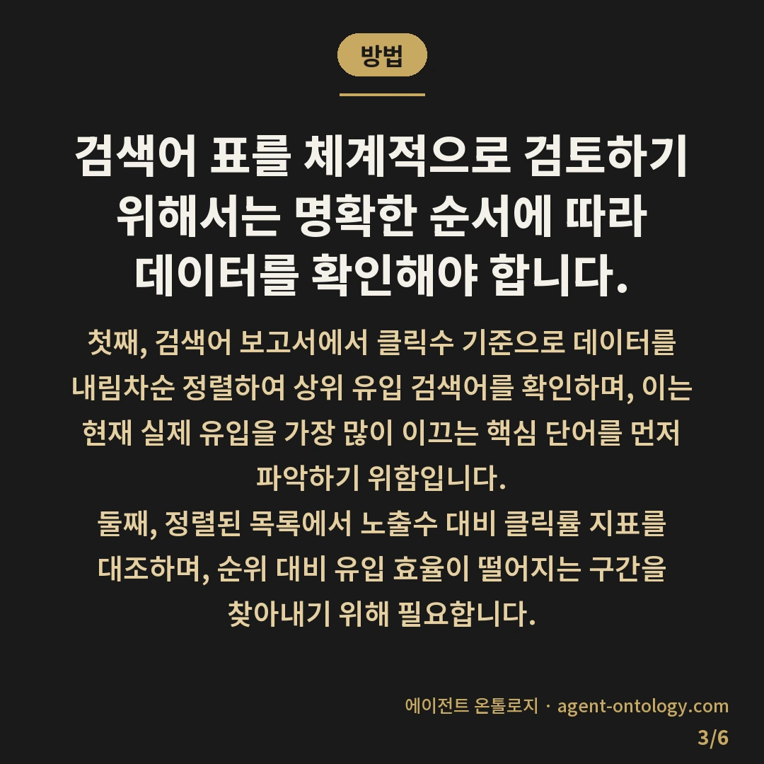 검색어별 성과 비교하는 대응법 — 방법: 검색어 표를 체계적으로 검토하기 위해서는 명확한 순서에 따라 데이터를 확인해야 합니다.
