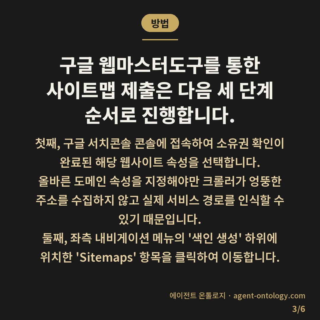 구글 웹마스터도구 사이트맵 제출 방법과 색인 확인법 — 방법: 구글