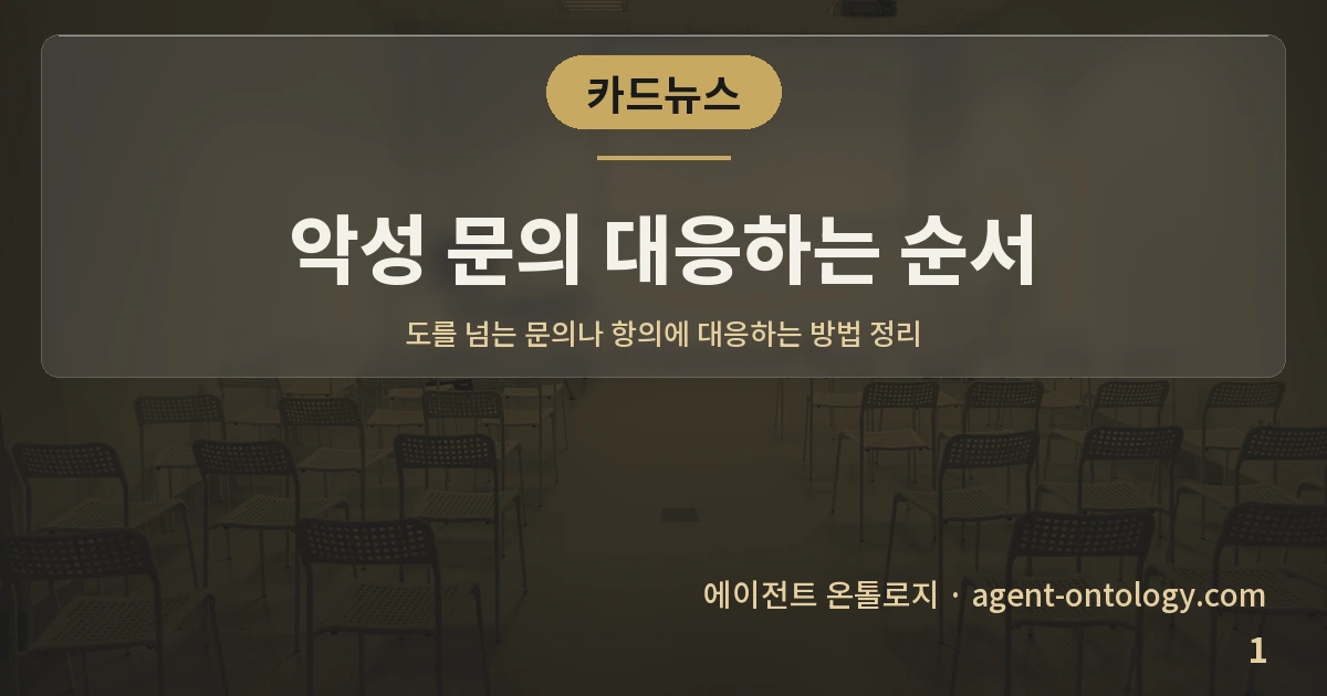 악성 문의 대응하는 순서 — 표지: 도를 넘는 문의나 항의에 대응하는 방법 정리