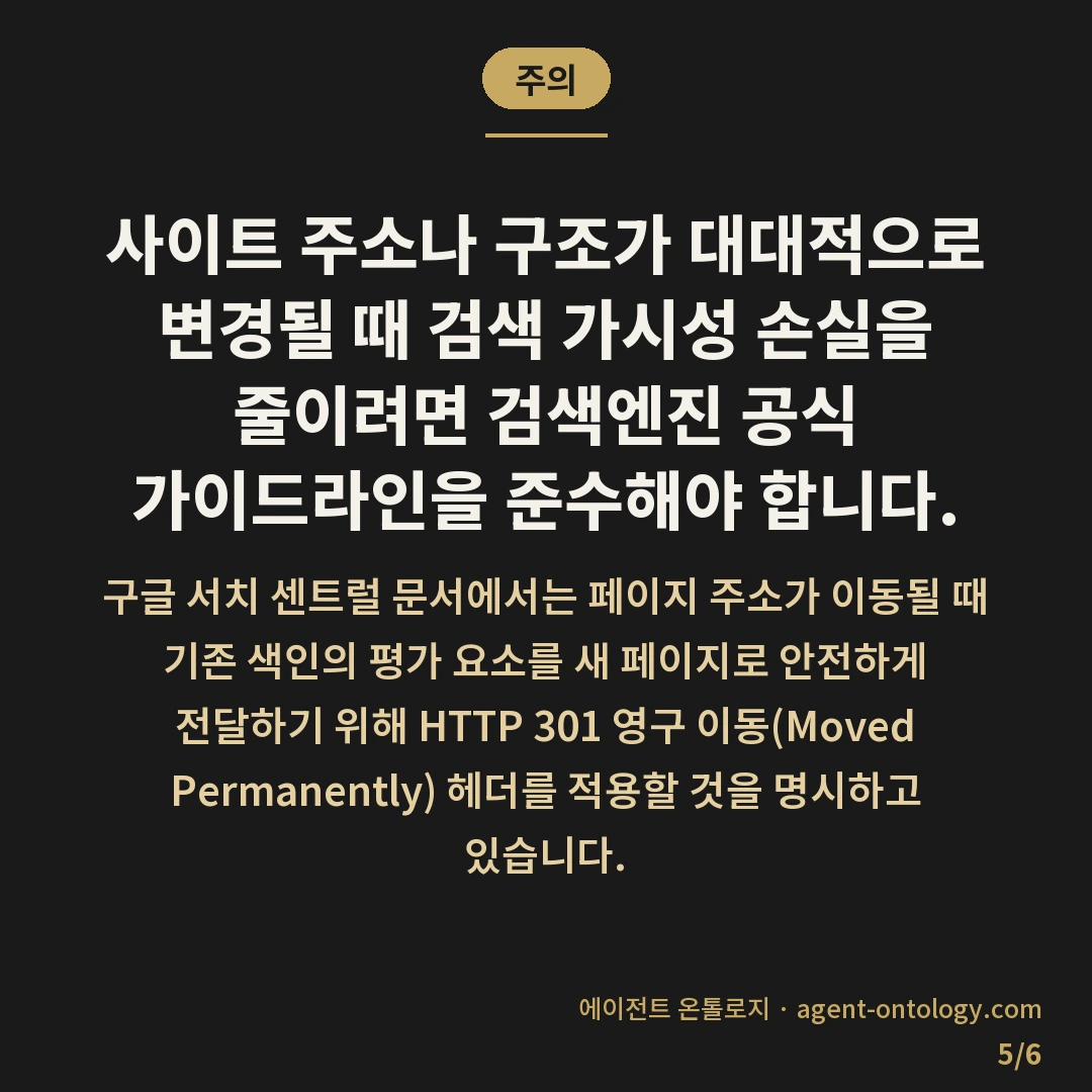 홈페이지 개편 구글 네이버 재색인 기간 구간 — 주의: 사이트 주소나 구조가
