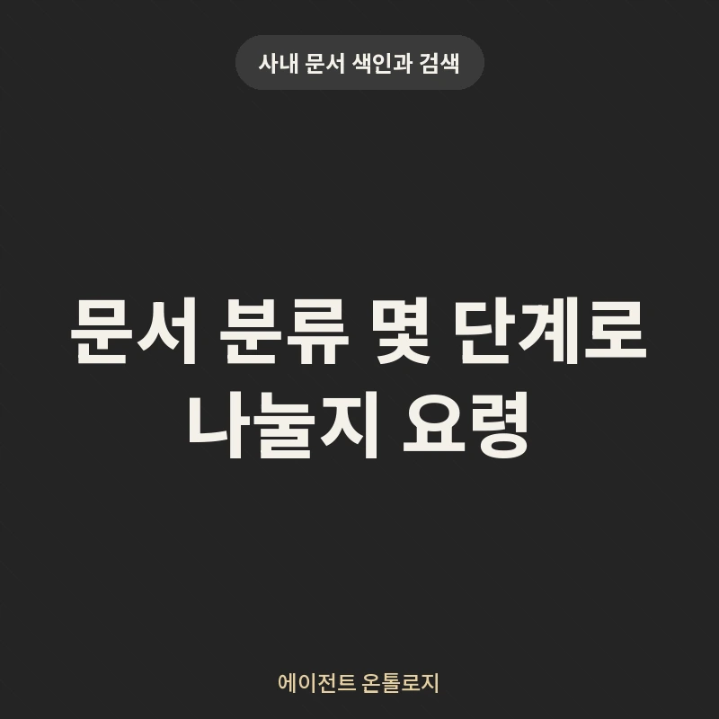 문서 분류 몇 단계로 나눌지 요령 안내 카드