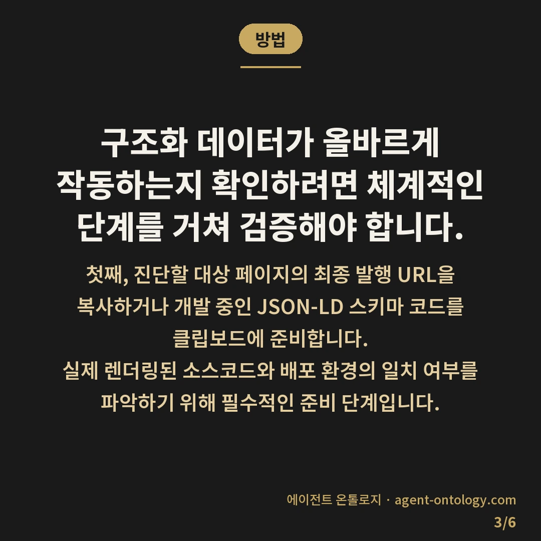 리치 리절트 테스트 확인하는 점검법 — 방법: 구조화 데이터가 올바르게