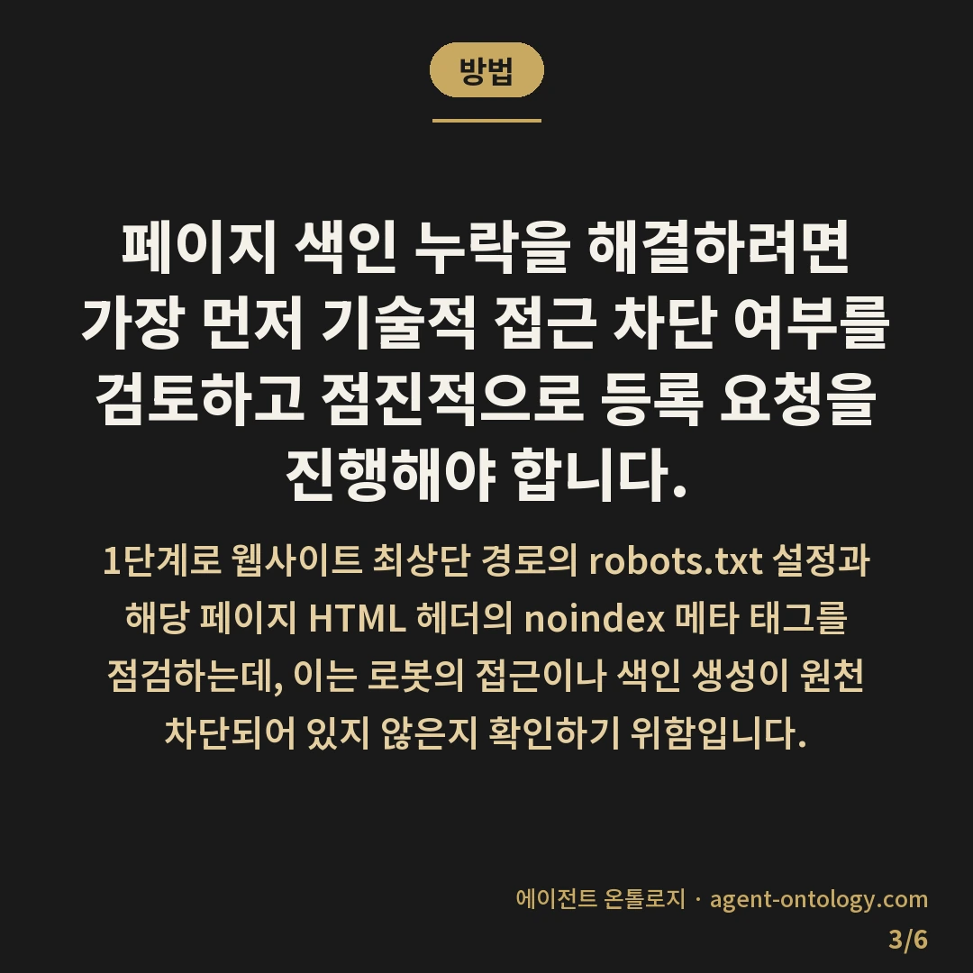 네이버 색인 안되는 페이지 대처 방법 요령 — 방법: 페이지 색인 누락을