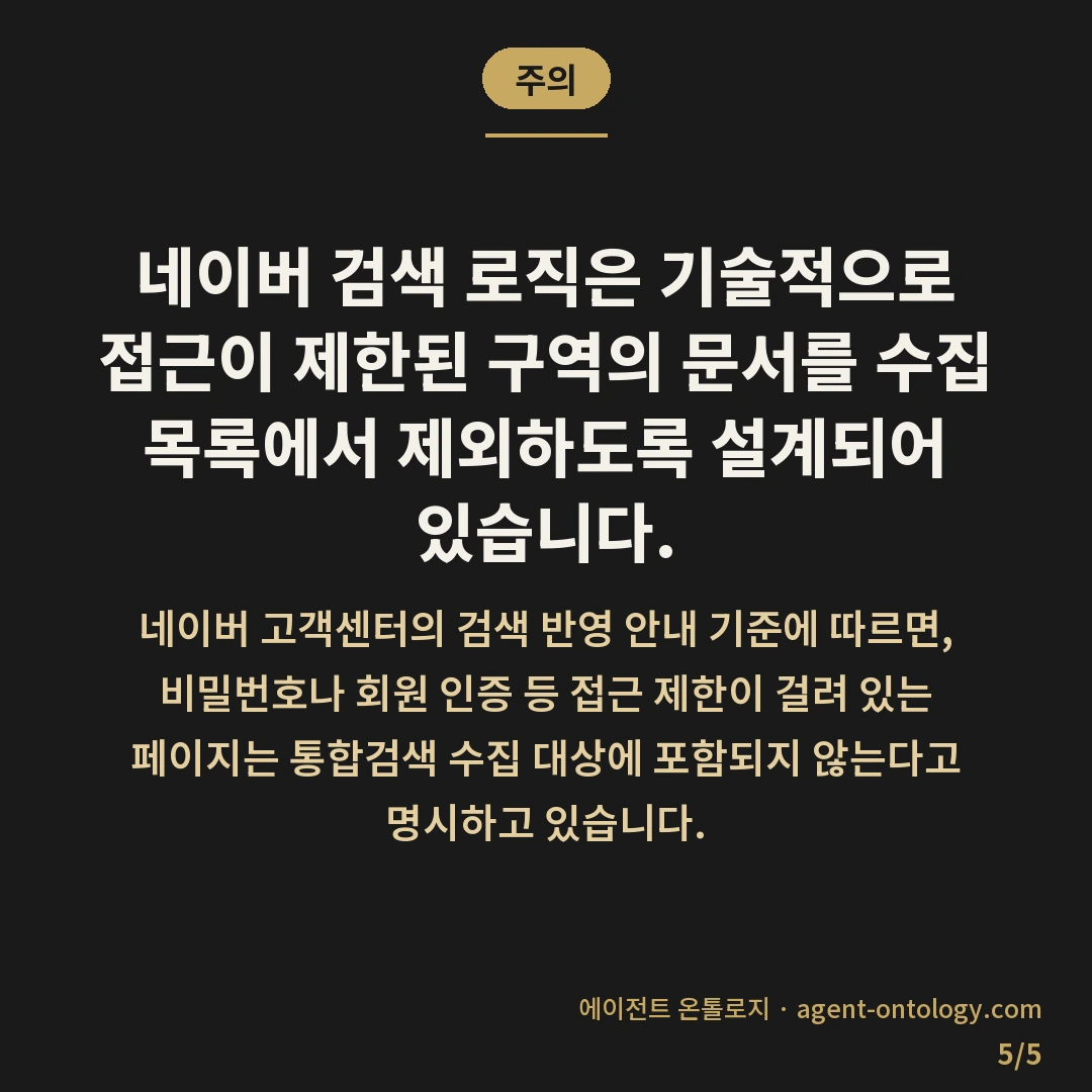 네이버 카페 노출 안되는 원인 점검 — 주의: 네이버 검색 로직은 기술적으로
