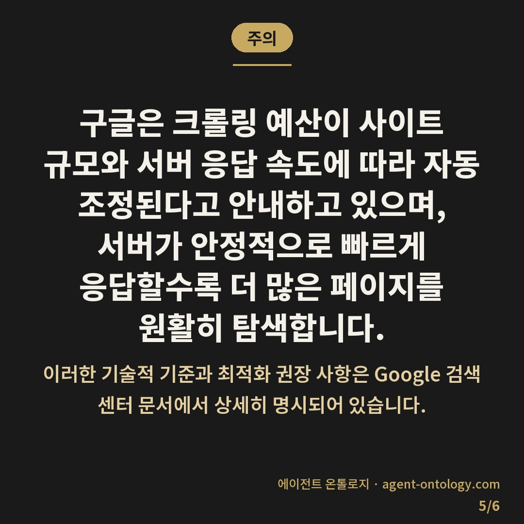 네이버와 구글 색인 차이 — 주의: 구글은 크롤링 예산이 사이트 규모와 서버