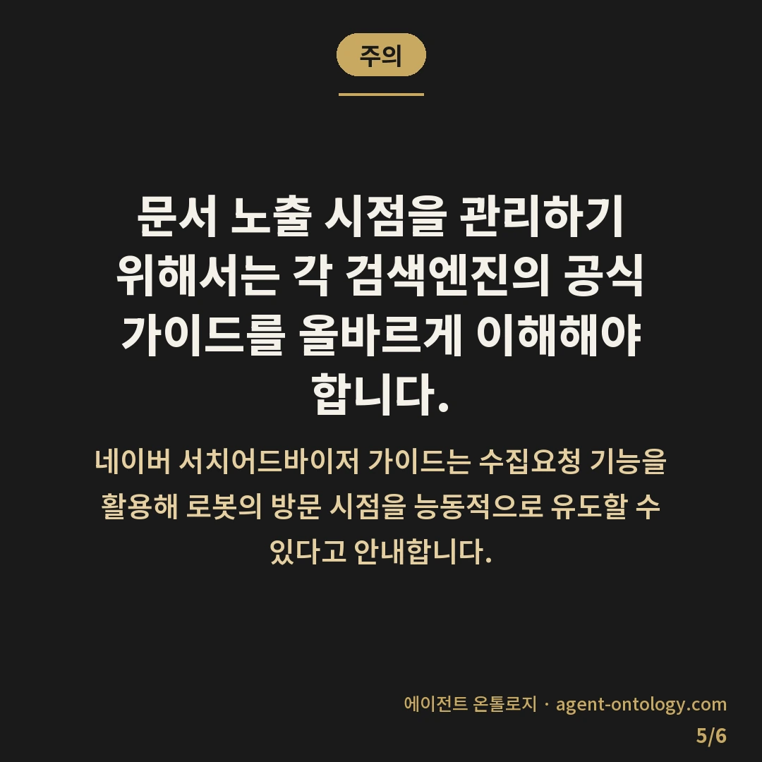 네이버 구글 색인 반영 기간 차이 비교 — 주의: 문서 노출 시점을 관리하기