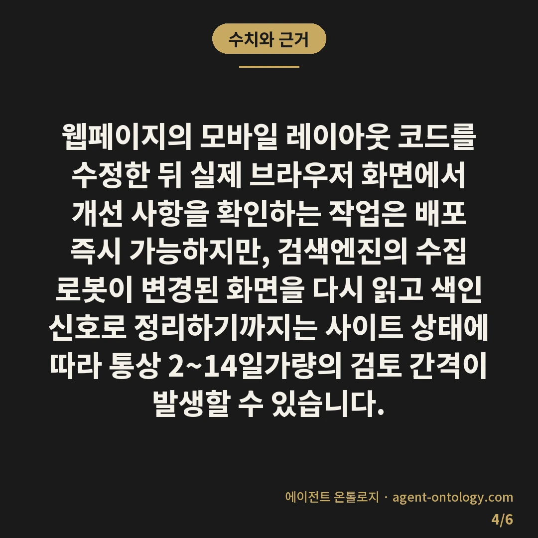 네이버 모바일 최적화 확인 기준 점검법 — 수치와 근거: 웹페이지의 모바일