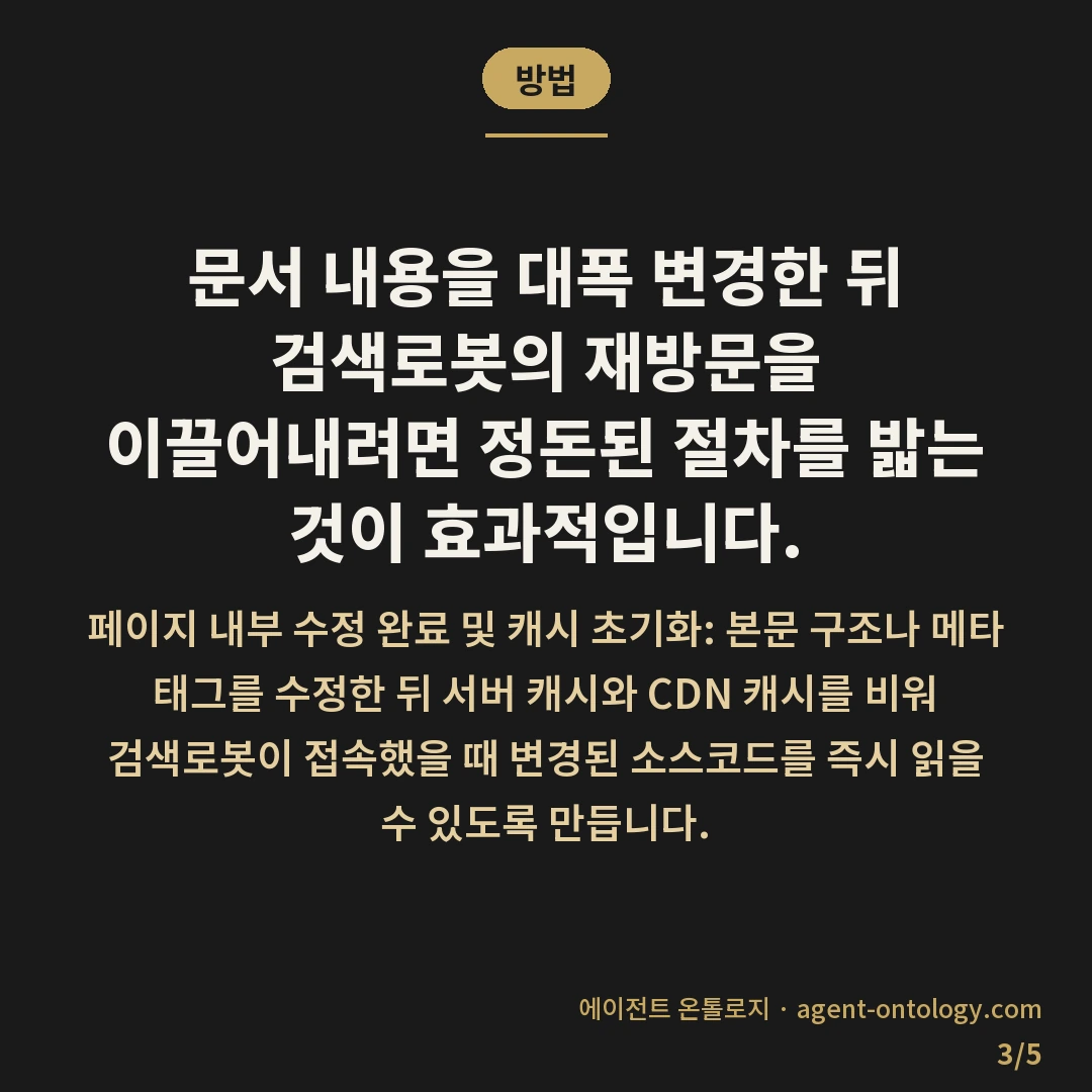 네이버 재수집 요청 며칠 간격 — 방법: 문서 내용을 대폭 변경한 뒤 검색로봇의
