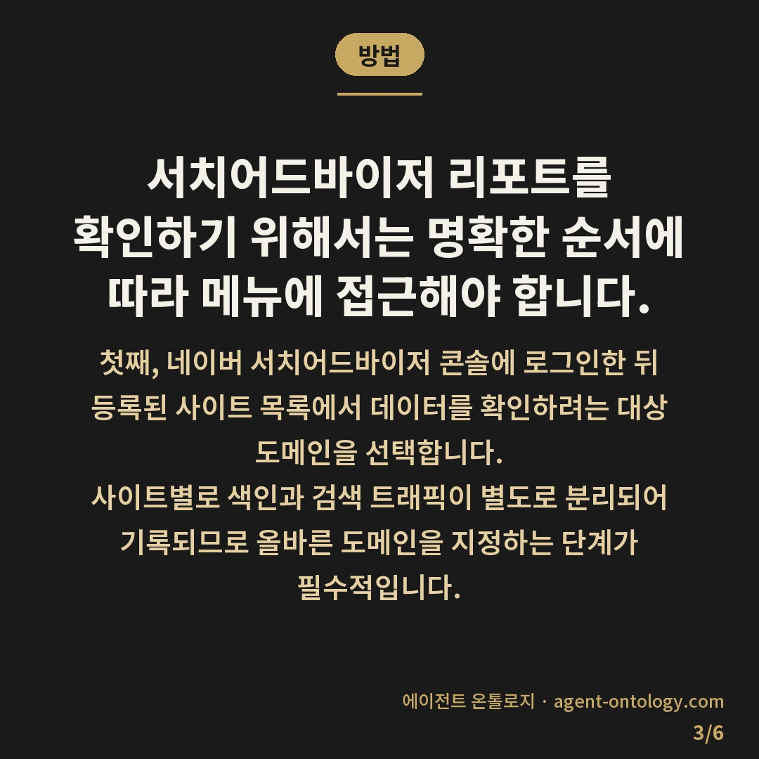 서치어드바이저 리포트 확인 방법에서 살펴볼 항목 — 방법: 서치어드바이저