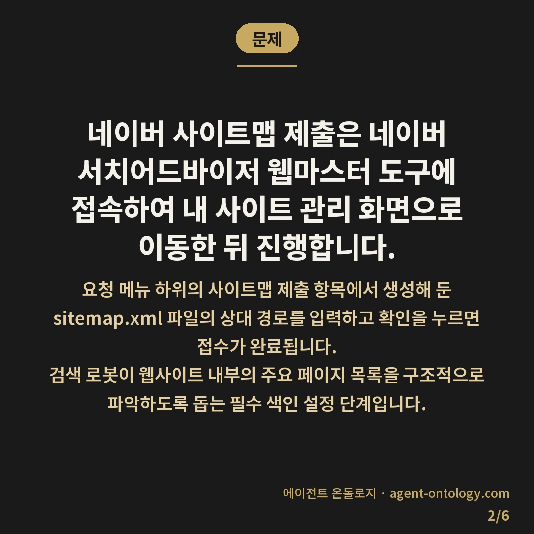 네이버 사이트맵 제출 방법과 등록 순서 — 문제: 네이버 사이트맵 제출은 네이버
