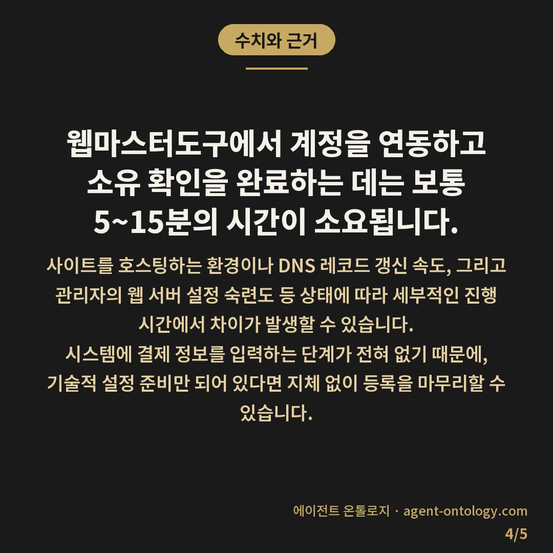 네이버 웹마스터도구 비용 — 수치와 근거: 웹마스터도구에서 계정을 연동하고 소유