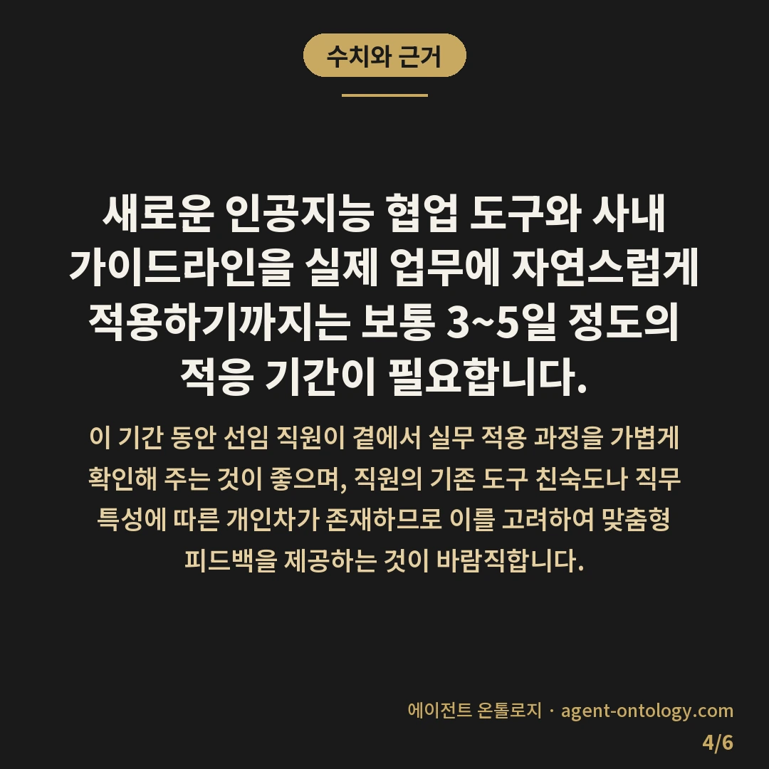 신입 직원 AI 규칙 전달 방법 순서 — 수치와 근거: 새로운 인공지능 협업