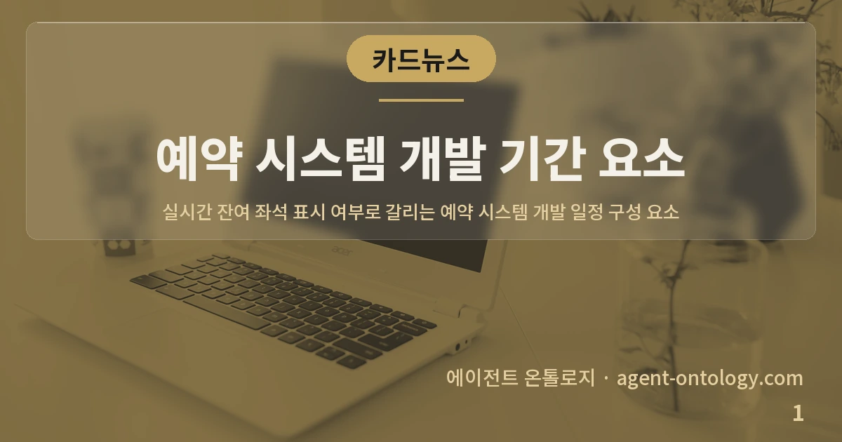 예약 시스템 개발 기간 요소 — 표지: 실시간 잔여 좌석 표시 여부로 갈리는