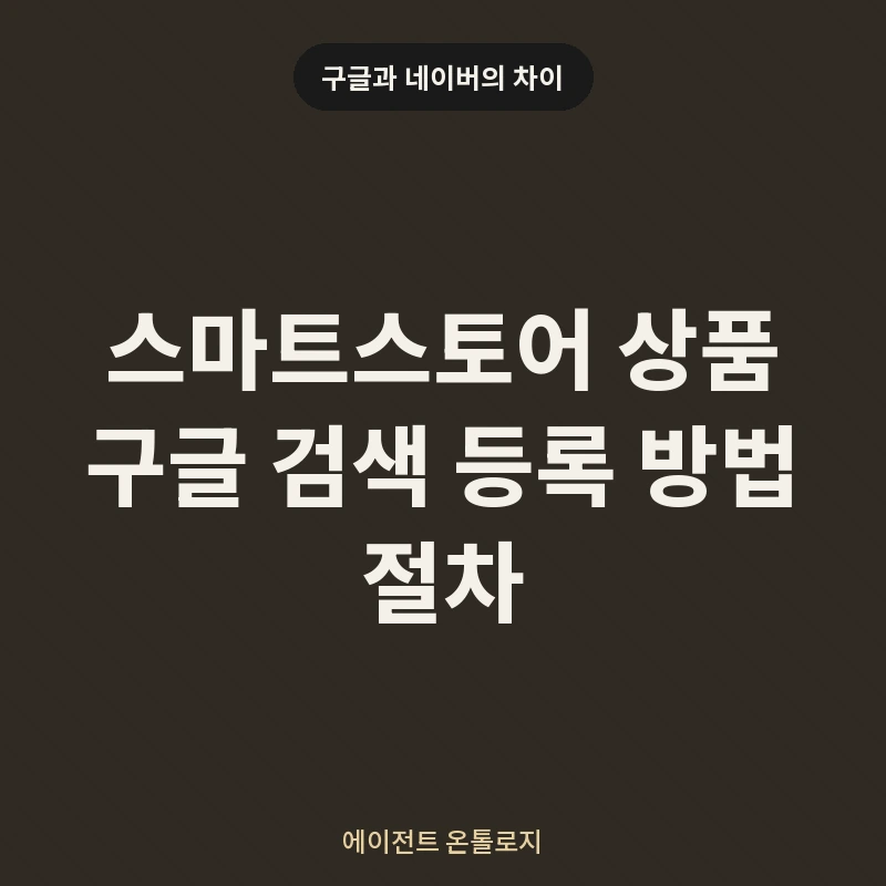 스마트스토어 상품 구글 검색 등록 방법 절차 안내 카드
