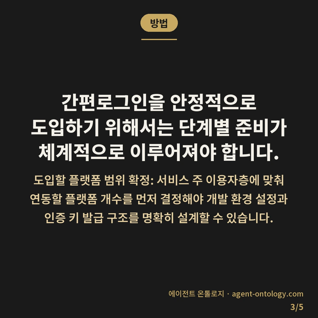 SNS 간편로그인 연동 기간 요인 — 방법: 간편로그인을 안정적으로 도입하기