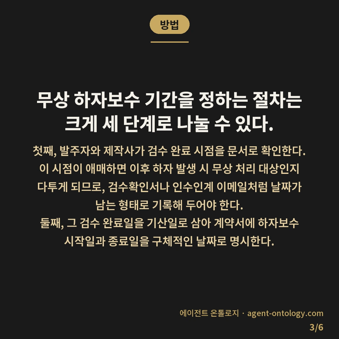 하자보수 무상 기간 기준 정리 — 방법: 무상 하자보수 기간을 정하는 절차는